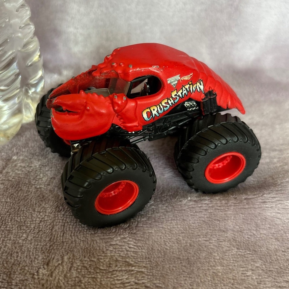 Hot Wheels Monster Jam Crushstation Lobster Monster Truck Red Diecast Toy